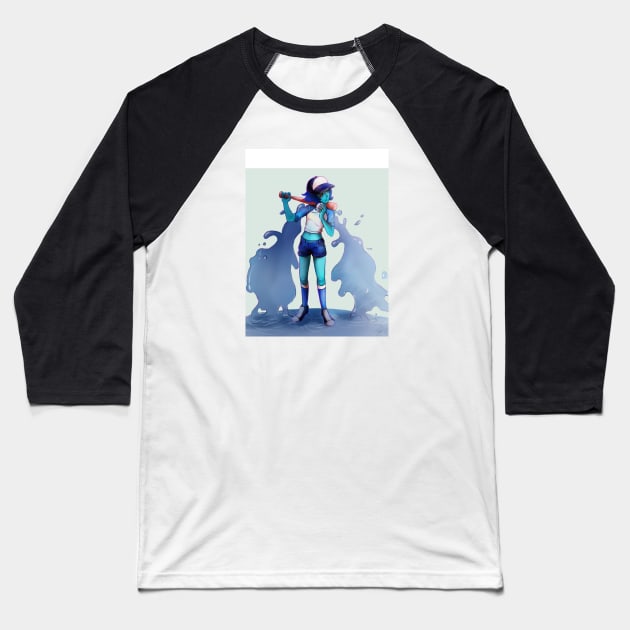 Lapis Lazuli Baseball T-Shirt by LenellyArt